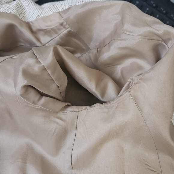 Holt Renfrew Cream/Brown Tweed Blazer Size 8 - Picture 8 of 10